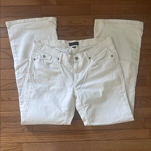 BANANA REPUBLIC women’s white jeans size 32 size 14 boot cut denim